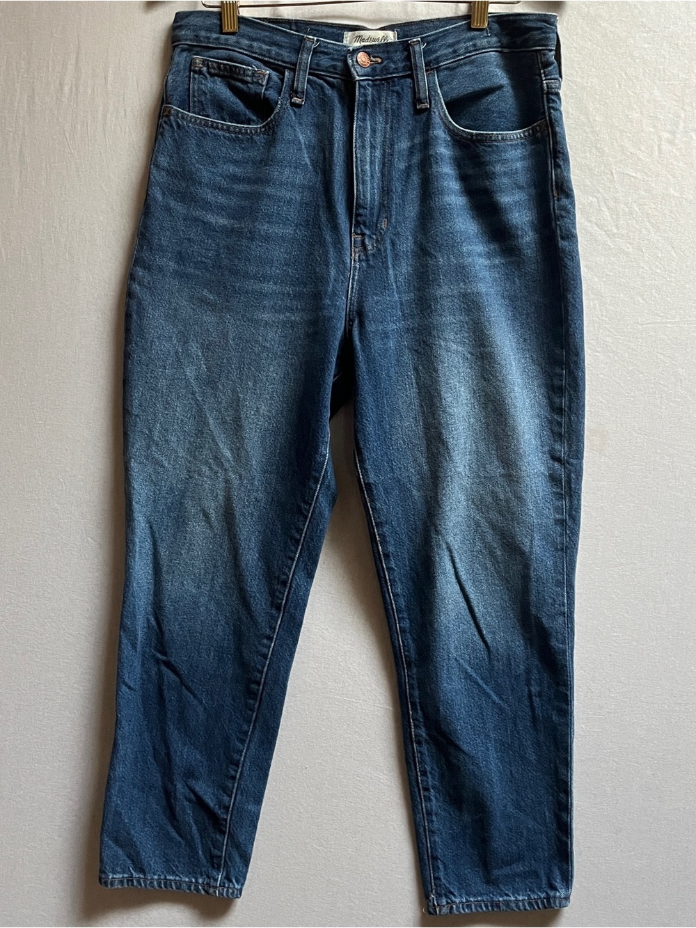 Madewell Mom Jean Straight Dark Blue Jeans 30